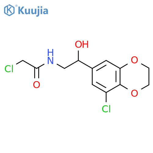 2-Chloro-N-[2-(5-chloro-2,3-dihydro-1,4-benzodioxin-7-yl)-2-hydroxyethyl]acetamide structure
