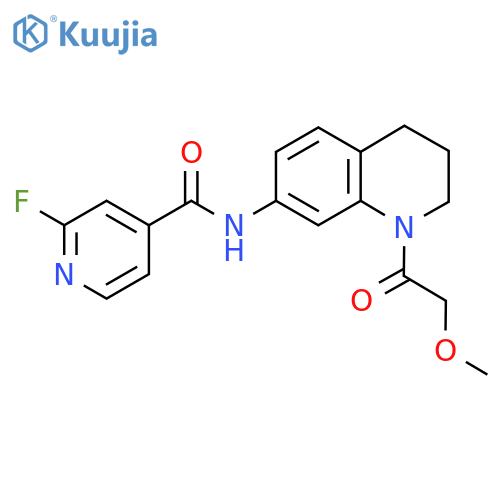 2-Fluoro-N-[1-(2-methoxyacetyl)-3,4-dihydro-2H-quinolin-7-yl]pyridine-4-carboxamide structure