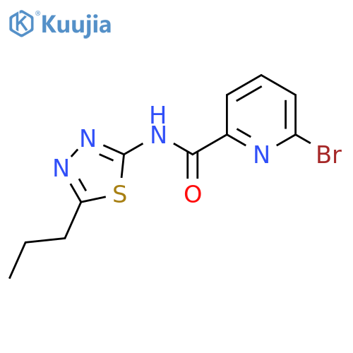 6-Bromo-N-(5-propyl-1,3,4-thiadiazol-2-yl)pyridine-2-carboxamide structure