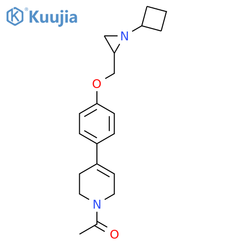 1-[4-[4-[(1-Cyclobutylaziridin-2-yl)methoxy]phenyl]-3,6-dihydro-2H-pyridin-1-yl]ethanone structure