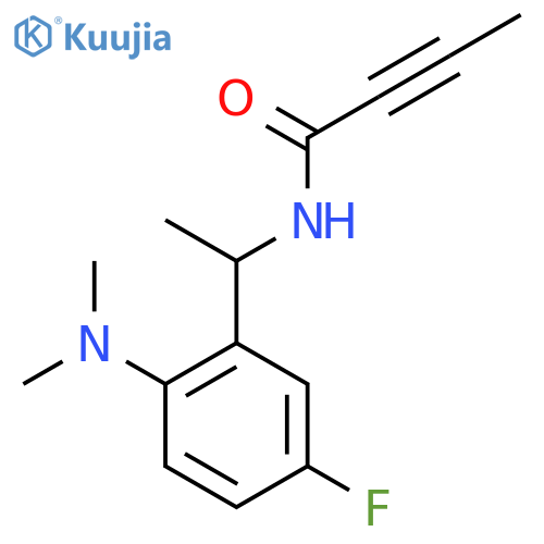 N-[1-[2-(Dimethylamino)-5-fluorophenyl]ethyl]but-2-ynamide structure