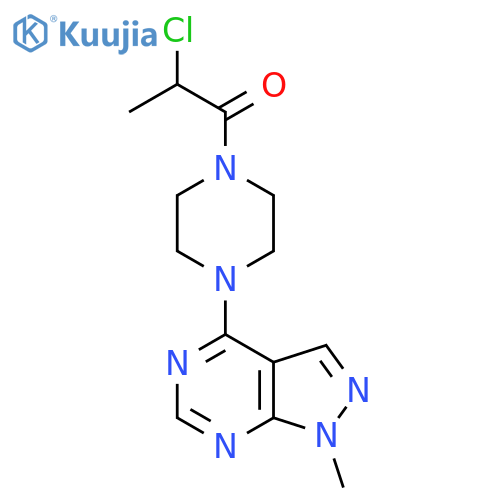 2-Chloro-1-[4-(1-methylpyrazolo[3,4-d]pyrimidin-4-yl)piperazin-1-yl]propan-1-one structure