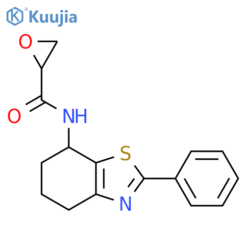 N-(2-Phenyl-4,5,6,7-tetrahydro-1,3-benzothiazol-7-yl)oxirane-2-carboxamide structure