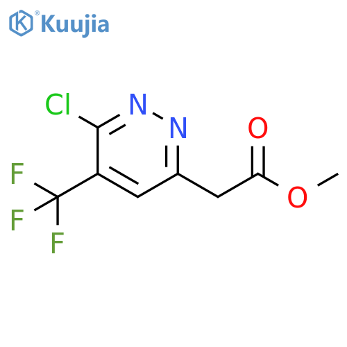 Methyl 6-chloro-5-(trifluoromethyl)-3-pyridazineacetate structure