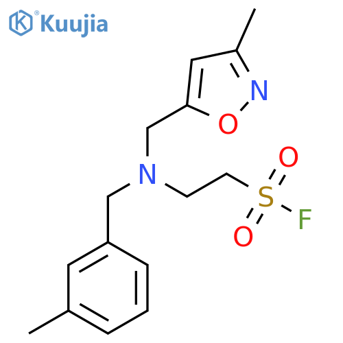 2-[(3-Methyl-1,2-oxazol-5-yl)methyl-[(3-methylphenyl)methyl]amino]ethanesulfonyl fluoride structure