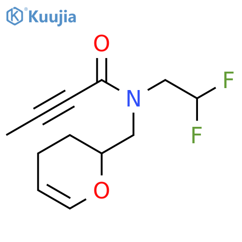 N-(2,2-Difluoroethyl)-N-[(3,4-dihydro-2H-pyran-2-yl)methyl]-2-butynamide structure