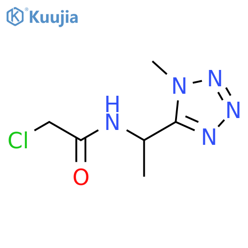 2-chloro-N-1-(1-methyl-1H-1,2,3,4-tetrazol-5-yl)ethylacetamide structure