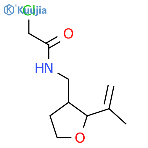 2-chloro-N-{2-(prop-1-en-2-yl)oxolan-3-ylmethyl}acetamide structure