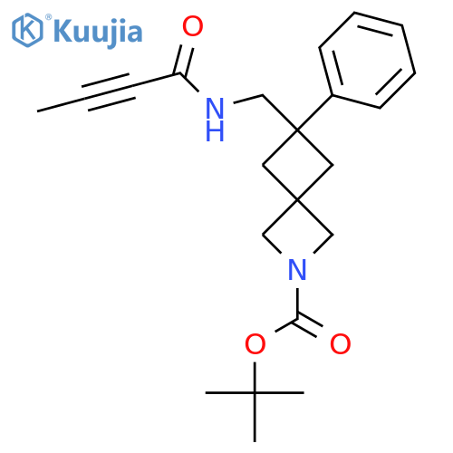 tert-butyl 6-(but-2-ynamido)methyl-6-phenyl-2-azaspiro3.3heptane-2-carboxylate structure