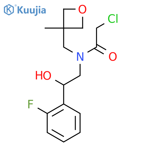 2-Chloro-N-[2-(2-fluorophenyl)-2-hydroxyethyl]-N-[(3-methyloxetan-3-yl)methyl]acetamide structure