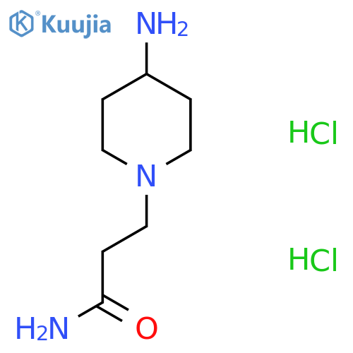 3-(4-Aminopiperidin-1-yl)propanamide;dihydrochloride structure
