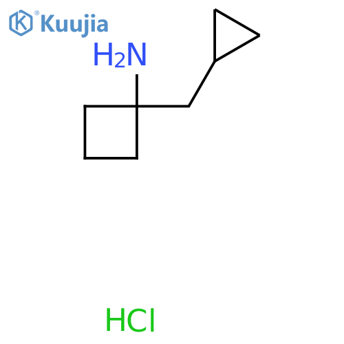 1-(Cyclopropylmethyl)cyclobutan-1-amine;hydrochloride structure