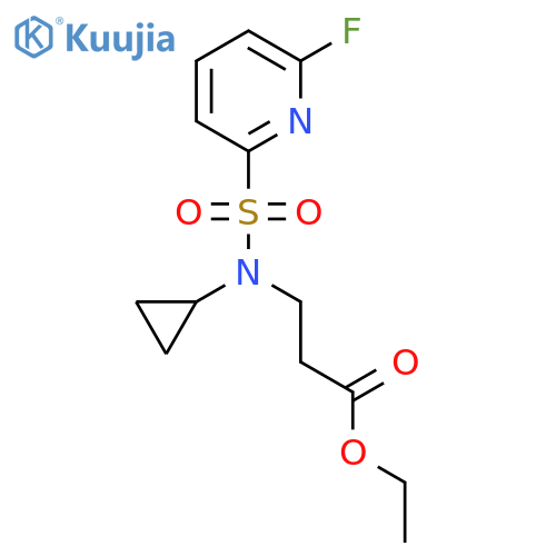 ethyl 3-(N-cyclopropyl-6-fluoropyridine-2-sulfonamido)propanoate structure