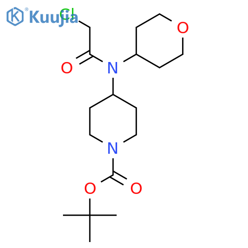 tert-butyl 4-2-chloro-N-(oxan-4-yl)acetamidopiperidine-1-carboxylate structure