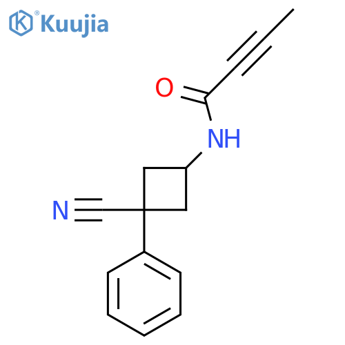 N-(3-cyano-3-phenylcyclobutyl)but-2-ynamide structure