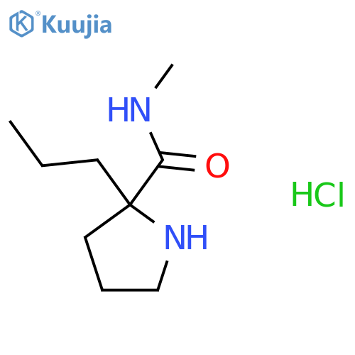 N-Methyl-2-propylpyrrolidine-2-carboxamide;hydrochloride structure