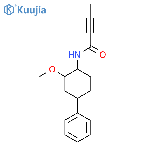 N-(2-methoxy-4-phenylcyclohexyl)but-2-ynamide structure