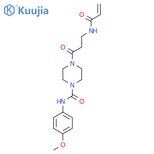 N-(4-methoxyphenyl)-4-[3-(prop-2-enamido)propanoyl]piperazine-1-carboxamide structure