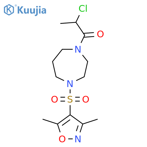 2-Chloro-1-(4-((3,5-dimethylisoxazol-4-yl)sulfonyl)-1,4-diazepan-1-yl)propan-1-one structure