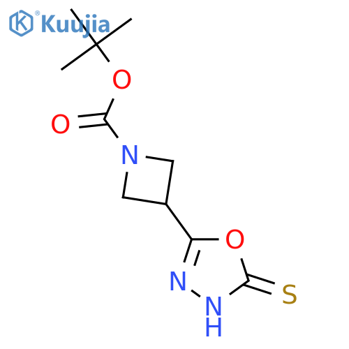 Tert-butyl 3-(2-sulfanylidene-3H-1,3,4-oxadiazol-5-yl)azetidine-1-carboxylate structure
