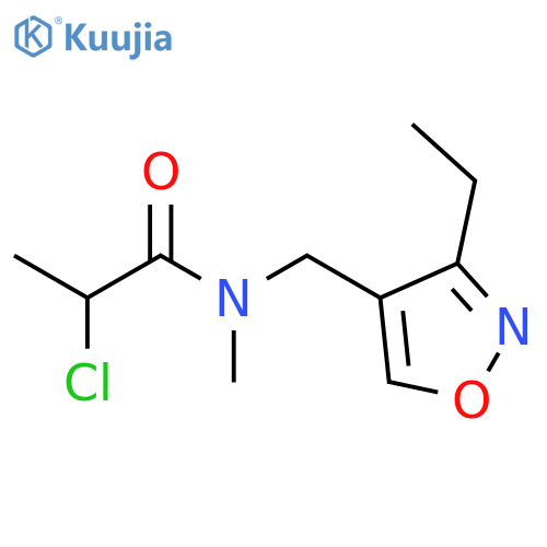 2-Chloro-N-[(3-ethyl-4-isoxazolyl)methyl]-N-methylpropanamide structure