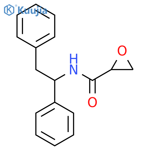 N-(1,2-Diphenylethyl)oxirane-2-carboxamide structure