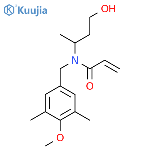 N-(4-Hydroxybutan-2-yl)-N-[(4-methoxy-3,5-dimethylphenyl)methyl]prop-2-enamide structure