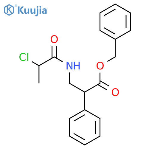 Benzyl 3-(2-chloropropanamido)-2-phenylpropanoate structure