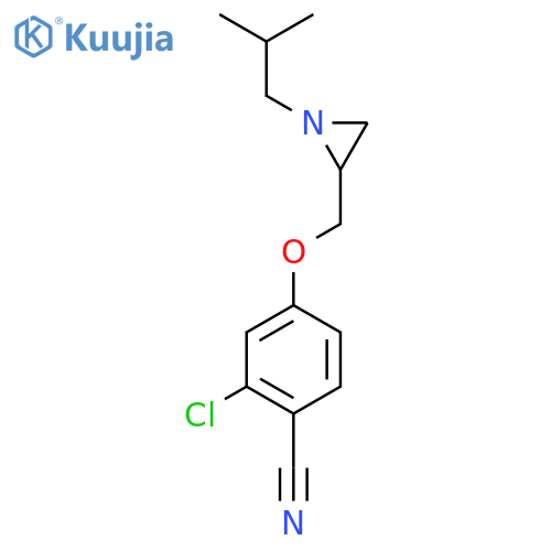2-Chloro-4-[[1-(2-methylpropyl)aziridin-2-yl]methoxy]benzonitrile structure