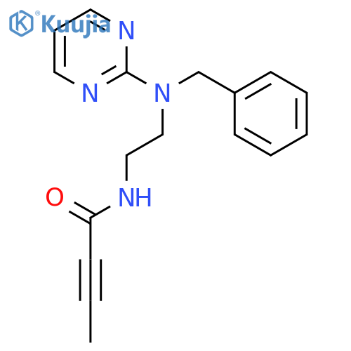 N-{2-benzyl(pyrimidin-2-yl)aminoethyl}but-2-ynamide structure