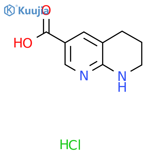 5,6,7,8-Tetrahydro-1,8-naphthyridine-3-carboxylic acid;hydrochloride structure