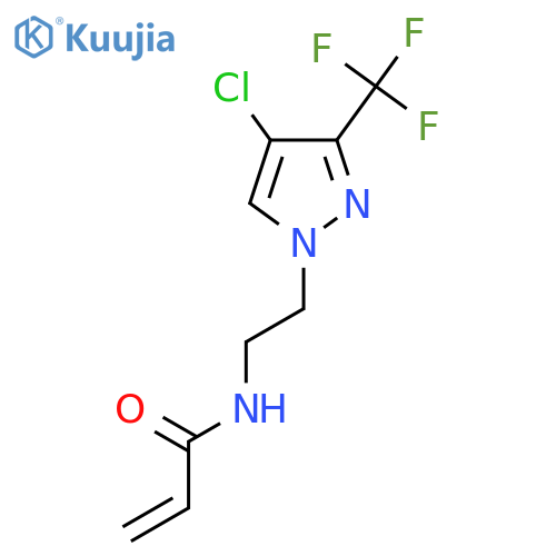 N-[2-[4-Chloro-3-(trifluoromethyl)pyrazol-1-yl]ethyl]prop-2-enamide structure