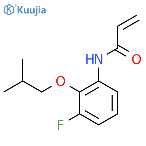 N-3-fluoro-2-(2-methylpropoxy)phenylprop-2-enamide structure