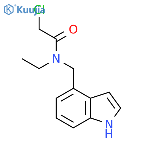 2-chloro-N-ethyl-N-(1H-indol-4-yl)methylacetamide structure