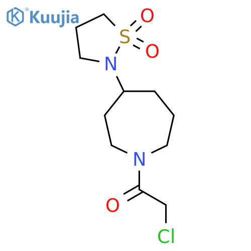 2-1-(2-chloroacetyl)azepan-4-yl-1lambda6,2-thiazolidine-1,1-dione structure