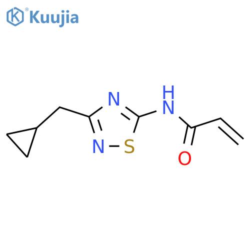 N-3-(cyclopropylmethyl)-1,2,4-thiadiazol-5-ylprop-2-enamide structure