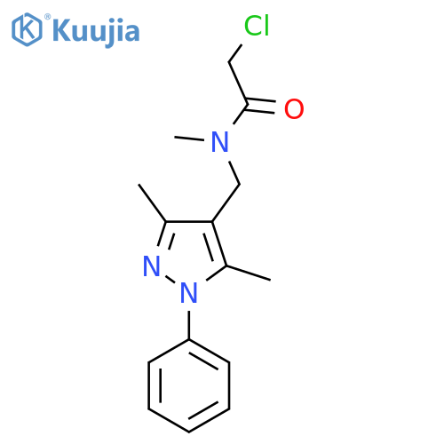 2-chloro-N-(3,5-dimethyl-1-phenyl-1H-pyrazol-4-yl)methyl-N-methylacetamide structure
