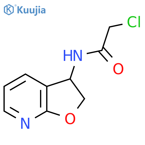 2-chloro-N-{2H,3H-furo[2,3-b]pyridin-3-yl}acetamide structure