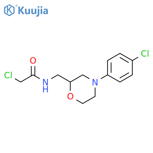 2-chloro-N-{4-(4-chlorophenyl)morpholin-2-ylmethyl}acetamide structure