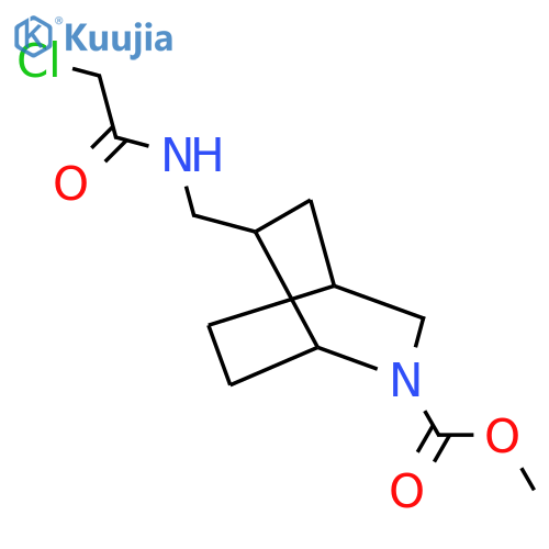 methyl 6-(2-chloroacetamido)methyl-2-azabicyclo2.2.2octane-2-carboxylate structure