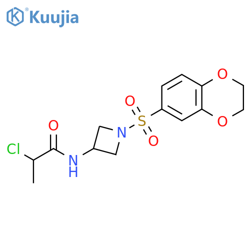 2-Chloro-N-[1-(2,3-dihydro-1,4-benzodioxin-6-ylsulfonyl)azetidin-3-yl]propanamide structure