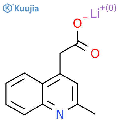 Lithium(1+) 2-(2-methylquinolin-4-yl)acetate structure