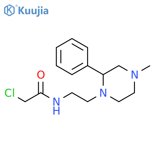 Acetamide, 2-chloro-N-[2-(4-methyl-2-phenyl-1-piperazinyl)ethyl]- structure