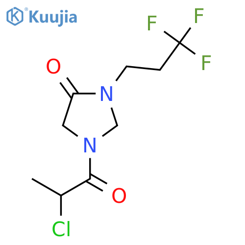 1-(2-Chloropropanoyl)-3-(3,3,3-trifluoropropyl)imidazolidin-4-one structure