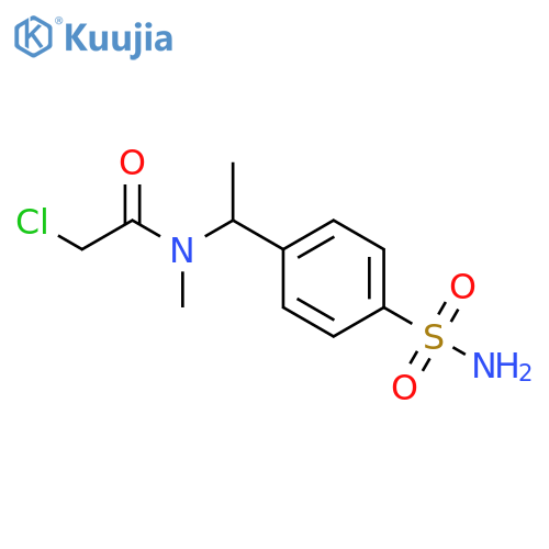 2-chloro-N-methyl-N-1-(4-sulfamoylphenyl)ethylacetamide structure