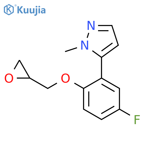 5-[5-Fluoro-2-(oxiran-2-ylmethoxy)phenyl]-1-methylpyrazole structure
