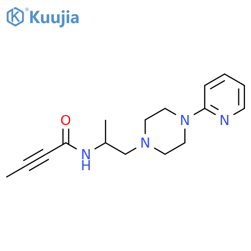 N-[1-Methyl-2-[4-(2-pyridinyl)-1-piperazinyl]ethyl]-2-butynamide structure
