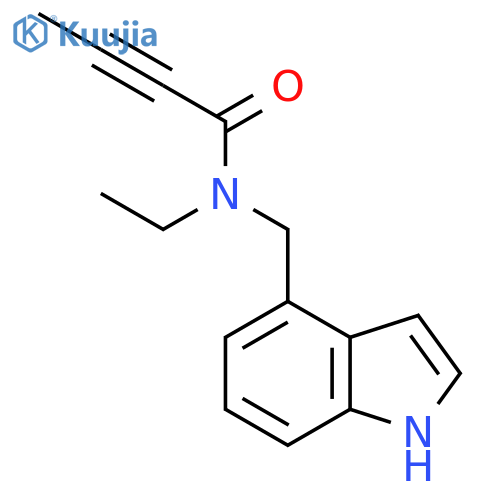 N-ethyl-N-(1H-indol-4-yl)methylbut-2-ynamide structure