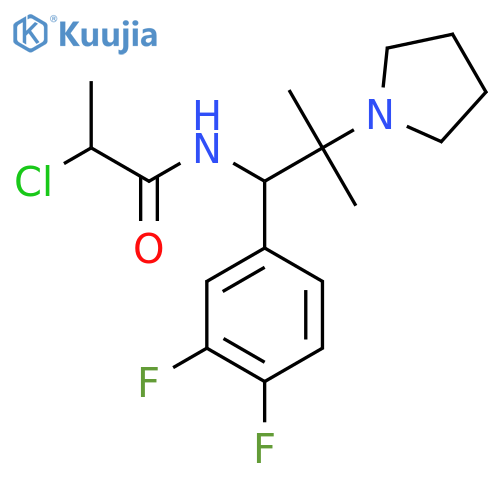2-Chloro-N-[1-(3,4-difluorophenyl)-2-methyl-2-pyrrolidin-1-ylpropyl]propanamide structure