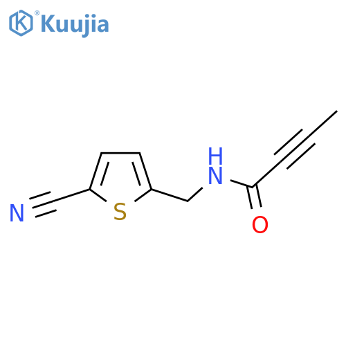 N-(5-cyanothiophen-2-yl)methylbut-2-ynamide structure